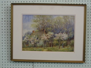Thomas Lightfoot, watercolour drawing "Country Cottage" signed 10" x 14"