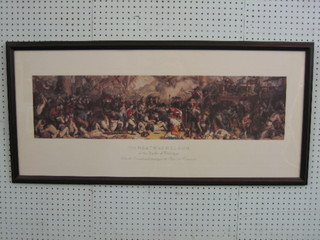 20th Century coloured print "The Death of Nelson at Trafalgar 8" x 35"