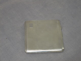 A silver cigarette case with engine turned decoration Birmingham 1920, 4 ozs