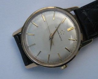 A  gentleman's Eterna-Matic automatic wristwatch contained in a 9ct gold case