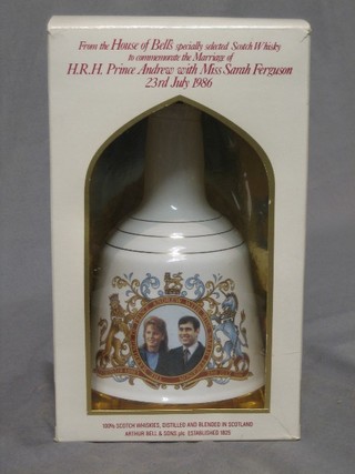 A Bells Wade Whisky decanter to celebrate the wedding of Prince Andrew and Sarah Ferguson