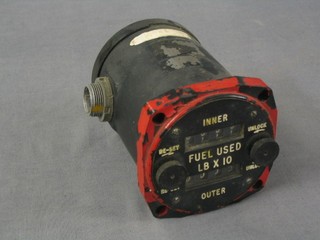 An Aircraft fuel flow meter, marked inner fuel used XP x 10, also marked ref no. 6A/4583