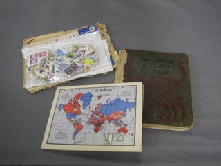 A Schoolboy's  album of stamps etc