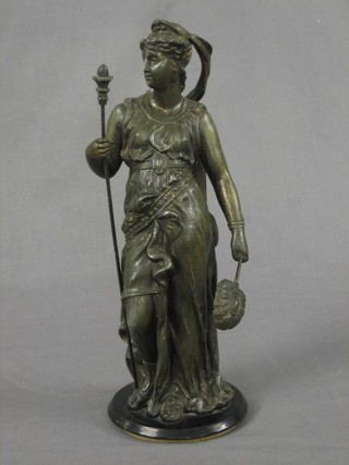 A 19th Century spelter figure of Cleopatra 12"