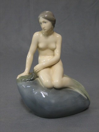 A Royal Copenhagen figure "The Little Mermaid", base marked 4431, 9"