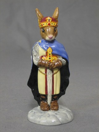 A Royal Doulton limited edition Bunnykins figure "The Artharian Legend, King Arthur", based marked DB304, 3 1/2", boxed and with certificate