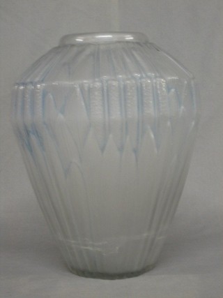 An Ele Dep De R Cocneville French Art Glass vase (some chips to rim) 13"