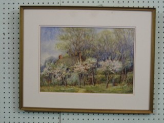 Thomas Lightfoot, watercolour drawing "Country Cottage" signed 10" x 14"