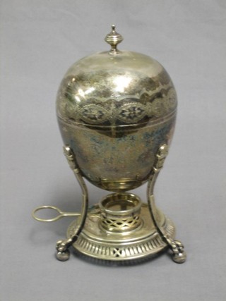 A silver plated 4 egg boiler