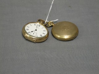 2 gentleman's pocket watches contained in gold plated cases