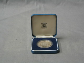A Charles and Diana silver proof crown