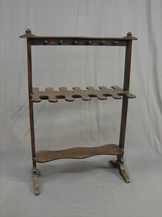 A 19th Century mahogany whip and boot stand 31"