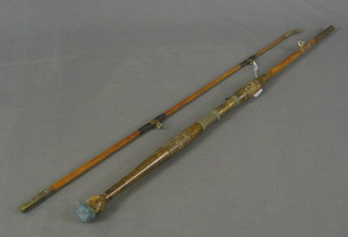 A wooden 2 section boat rod