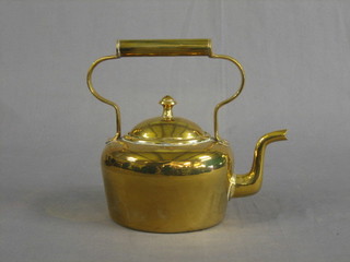 A 19th Century oval brass kettle