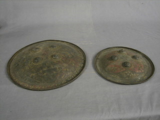 2 old Indian shields 15" and 11"