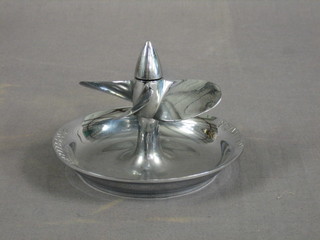 A 1950's chromium plated promotional ashtray for Scimitar
