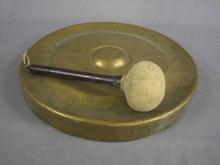 A large brass gong