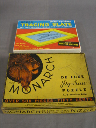 A Codeg tracing slate and a Monarch jigsaw