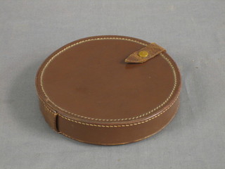 A circular vicar's collar box 6 1/2"