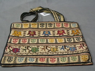 A 1930's lady's sampler evening bag, the interior marked JCB 1936