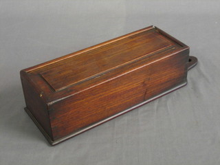 An 18th/19th Century rectangular mahogany candle box 12"