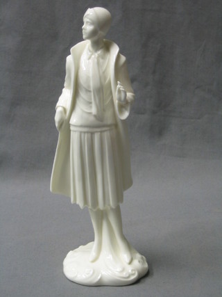 A Royal Worcester blanc de chine porcelain figure  Evie, (hand f and r)