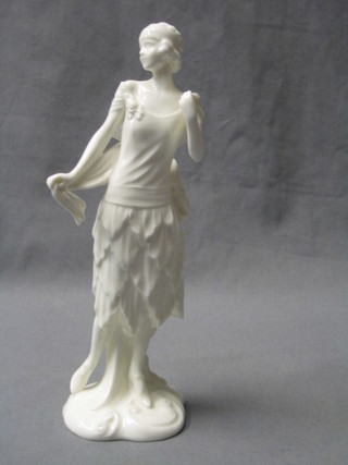 A Royal Worcester blanc de chine porcelain figure Bea