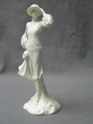 A Royal Worcester blanc de chine porcelain figure Annie