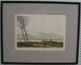 After Tatton Winter, an etching "The Fisherman", etched by Dr D Donald 9" x 13" signed in the margin