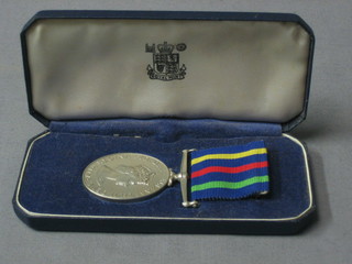 An Elizabeth II Civil Defence Long Service Good Conduct medal, cased