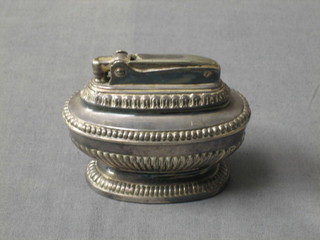 A Ronson Queen Anne silver plated table lighter