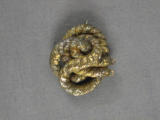 A 19th Century gilt metal serpent brooch