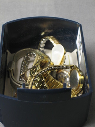 A lady's 14ct gold watch, 3 other lady's gold watches and 3 gold plated watches