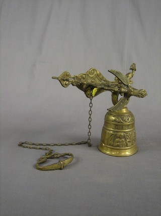 A reproduction brass monastery bell