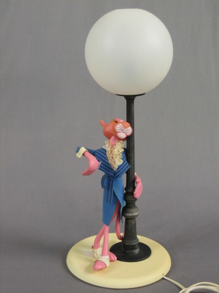 An Italian plastic Pink Panther table lamp  21"