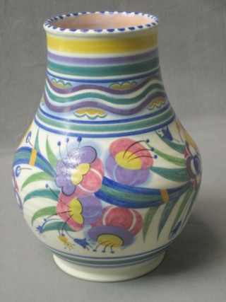 A Poole Pottery vase, the base impressed Poole England 203 8" (slight crack to rim)