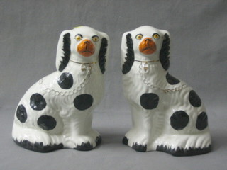 A pair of Burleighware figures of Staffordshire dogs 7"