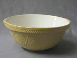 A T G Green pottery mixing bowl, The Grip Stand 30"