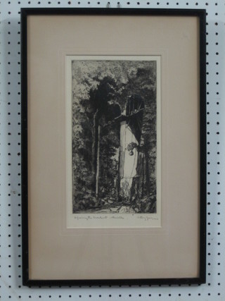 A Gross, an etching "Repairing the Viaduct" signed in the margin 12" x 7"
