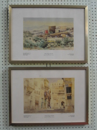 Spencer W Tart, a pair of limited edition signed prints "A Village in Abha Saudi Arabia" and "Traditional Street in Old Jeddah" 7" x 12", signed in the margin