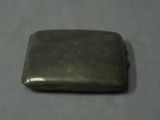 A silver cigarette case Birmingham 1919 3 ozs