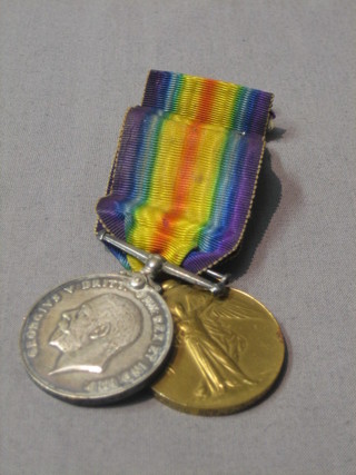 A pair British War medal and Victory medal to 541628 Saffa W I Rabbett Royal Engineers