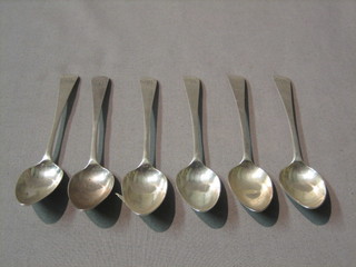 6 silver Georgian Old English pattern teaspoons, Newcastle, 2 ozs