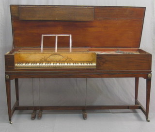 A 17th Century square piano by Schone & Co, contained in a mahogany case (with some restoration)