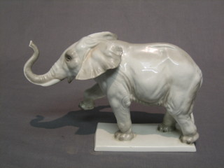 A Rosenthal figure of a walking elephant 6"