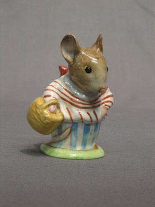 A Beswick Beatrix Potter figure Mrs Bootle Littlemouse, the base with gold back stamp marked Beatrix Potter Mrs Bottle Littlemouse, F Waren & Co Ltd. Copyright Beswick England