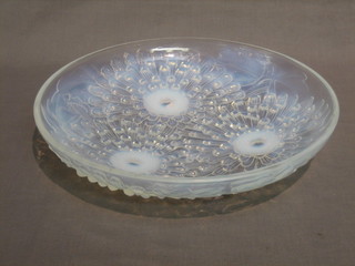 A Lalique style circular bowl by P Davesn 14"
