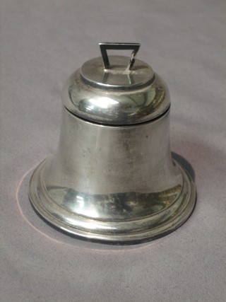 A silver inkwell in the form of a bell (no liner) Birmingham 1922 3" 