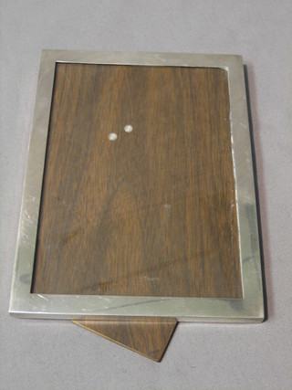A plain Sterling silver easel photograph frame 8"