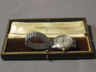 A gentleman's Longines automatic wristwatch (f), cased and with original guarantee etc